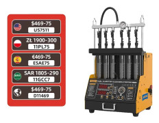 Bränsleinsprutningsrengörare, Strömförsörjning AC110V/220V±10%, 390x410x430mm, Rengöringskraft 60W