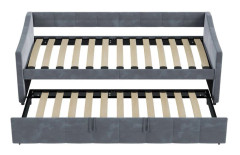 Utdragbar Soffbed, Konvertibel Design, Modern Minimalistisk Stil,Grå