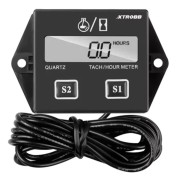 Engine Hour Meter with Tachometer (RPM) 9999.9 h for 2-4 Cyl