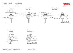 447 Security Lock, guld