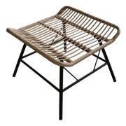 Fjärilspall, svart metallram, naturlig rotting, 58x59x47,5 cm