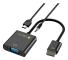 Techly HDMI - VGA+3.5mm+Micro USB B M/F 0,15 m Svart