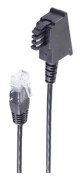 shiverpeaks ®-BASIC-S--Telefonanslutningskabel-TAE-F-kontakt till RJ45-kontakt, DSL VDSL Routerkabel, svart, 20,0m (BS12-09095)