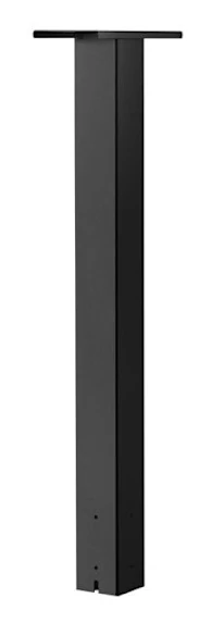 Poststöd för brevlåda - DUOKU - YTG-1-H - Svart thermolackerad stål - 1094x300x150 mm - Universell platta Svart (pulverbeläggning)
