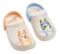 Bluey Barn/Barn Karaktär Ansikten Pälsfodrade Träskor 9 UK Barn Multicoloured 9 UK Child