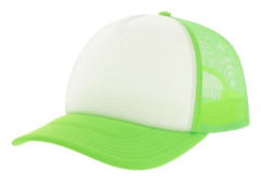 Atlantis Unisex Vuxen Rapper-S 5 Paneler Återvunnen Mellanvisir Truckerkeps White/Safety Green One Size