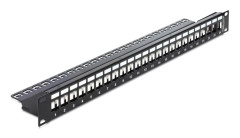  Delock 19" Keystone Patch Panel 24 Port black