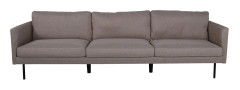 Zoom 3-sits soffa - Svart / Brun Tyg