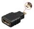Microconnect HDM19F19MM kabelomvandlare (hane/hona) Micro HDMI HDMI Svart