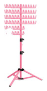 Hårflätställning, Justerbar Höjd, Dubbelsidig Design,Rosa