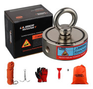 Neodymium Magnet, 250KG Lyftkapacitet, Dubbel-Sidig,D67mm 180KG 2 sidor, Magnetisk dragkraft-a