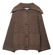 Stickad Tröja Jacka, Mångsidig Stil, Bekvämt Material,M, Bildfärg-b