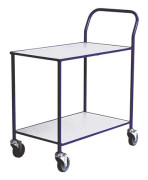  Bordsvagn Blå/Vit, helsvetsad, 2 hyllplan