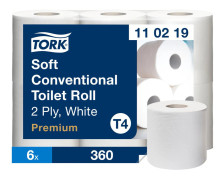Toalettpapper TORK Pre T4 2-lag vit 6/fp