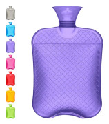 Varmvattenflaska 1,8L Classic Premium, för smärtlindring, Lila
