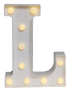 Dekorativa LED-ljus upp sifferbokstäver, vit plasttält sifferlampor Skylt Party Bröllopsdekor Batteridriven (1) NO:7