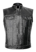 【BEMS】Klassisk motorcykelväst i läder kompatibel med män, ärmlös jacka, klubb, körning, biker-västar S-4xl