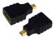 LogiLink AH0010 kabelomvandlare (hane/hona) HDMI D HDMI A Svart