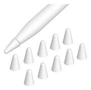10-pack spetsfodral för Apple Pencil 1/2, halkfria spetsar Penna Stylus iPencil Spetsfodral, Silikonfodral Tillbehör, för iPad Pencils, Vit