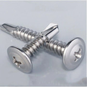 C44741 - Förpackning med 100 st - Självborrande plåtskruvar - Stort kupolformat huvud - Ø4,2x19mm - Förzinkat stål - PH/korsdrivning - DIY - Renovering