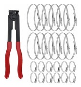 12pcs Hose Clamps for Car/ATV, Drive Shaft CV Joint Clamp, Hose Clamp with 1 Crimping Tool
