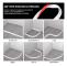 2m Self-Adhesive Shower Strip, 4cm High Waterproof Rubber Strip for Bathroom and Kitchen, Shower Threshold / Water Barrier