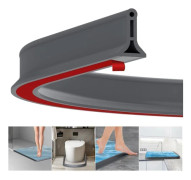 2m Self-Adhesive Shower Strip, 4cm High Waterproof Rubber Strip for Bathroom and Kitchen, Shower Threshold / Water Barrier