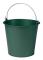 Set med 10 användbara hinkar 10L Tillverkade i Frankrike - Grön - D 28 x H 24 cm
