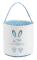 Easter Bunny Basket Bag for Kids, Egg Basket/Egg Hunt Bag, Cute Bunny Expressed Bucket, Can Hold Easter Eggs, Candies, Gifts (Blue). blue