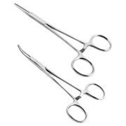 2-delad hemostat böjd och rak rostfritt stål självlåsande fisketång piercingborttagningsverktyg piercinggripverktyg för sjuksköterskor husdjursvård
