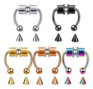Magnetisk Septum Näsring Hästsko Rostfritt Stål Falsk Näs Septum Ringar Icke-Piercade Clip On Näs Hoop Ringar