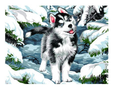 Margot Canevas 50 x 65 cm - Cache Neige (svart) - såld utan trådar