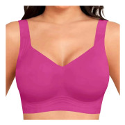 Dam BH Jelly För Push Up Utan Bygel BH Bekväm Mjuk Smörig Yoga Bralette Vardags Sport T-shirt Ros Rose 3XL