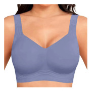 Dam BH Jelly för Push Up Utan Bygel BH Bekväm Mjuk Smörig Yoga Bralette Vardags Sport T-shirt Lila Purple 4XL