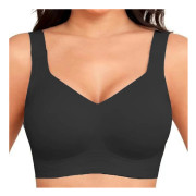 Dam BH Jelly För Push Up Utan Bygel BH Bekväm Mjuk Smörig Yoga Bralette Vardag Sport T-shirt Svart Black M