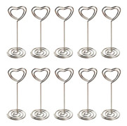 10-pack hjärtformade pappersklämmor Memohållare Anteckningshållare Silver Silver