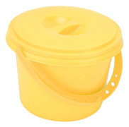 Multifunktionell plastmålarpenselhink med två fack och färgblandningspaletter Gul YJ004