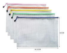 A3 Document Folder Binder Zipper Bags Plastic Pockets Folder (a3-10 pcs)