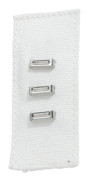 Waist Extender with Buckle, Trouser Hook Type (5 pcs) White White