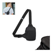 Bröstväska Sling Bag, Mini Crossbody, Vattentät, Svart, 14x19cm, för Utomhussport