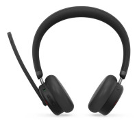 Lenovo 6550 - Headset - på örat - Bluetooth - trådlös - aktiv brusradering - svart - Certifierad för Microsoft-teams