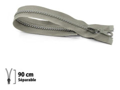 Dragkedja - ECLAIR - Z54 - formgjuten 6 mm - separerbar - 90 cm - vit