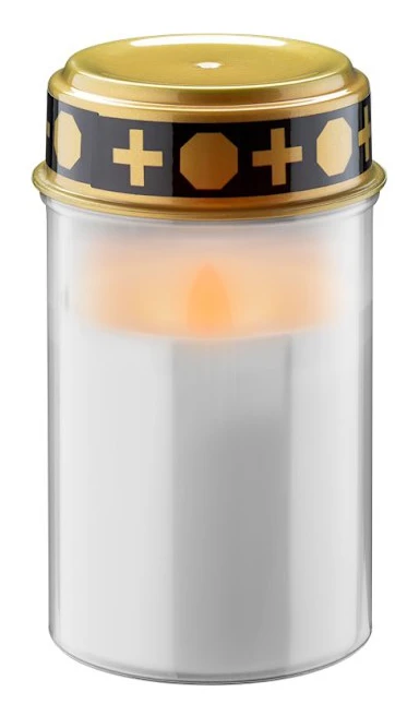 LED grave light with timer, white