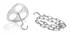 Outdoor Grill Camping Stainless Steel Hanger, Camping Tripod Hanger, Pot Rack, Grill Rack, Three