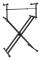 vidaXL Double-Braced Keyboard Stand X-Frame Black Black