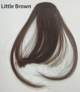 Löshår med klämma, sömlös lugg, naturlig osynlig Little Brown 3pcs