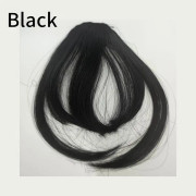 Löshår med klämma, sömlös lugg, naturlig osynlig Black 3pcs