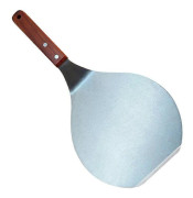 Pizzaspade i rostfritt stål med trähandtag för köksbruk Silver Stor 33,8x16,5cm