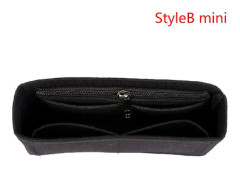 1:a Dam Insats Väska Filt Tyg Handväska Organizer Väska Black StyleB mini