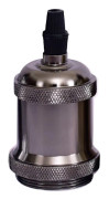 A Set of 3-Socket E27 Spiral DIY Retro Lamp Adapters for Pendant Light Suspension, Pearl Black